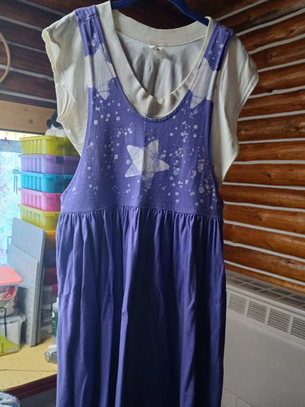 Purple Empire Waist Knit Jumper with Stars